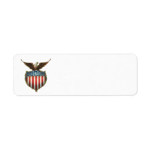Vintager patriotischer, kahler Adler mit