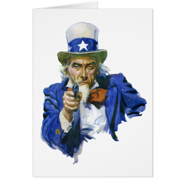 Vintager Patriotischer Onkel Sam mit Star Hat und  (Vorne)