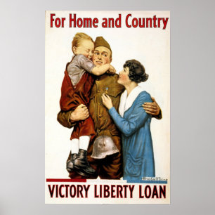 Vintager Patriotischer Soldat für das Darlehen für Poster