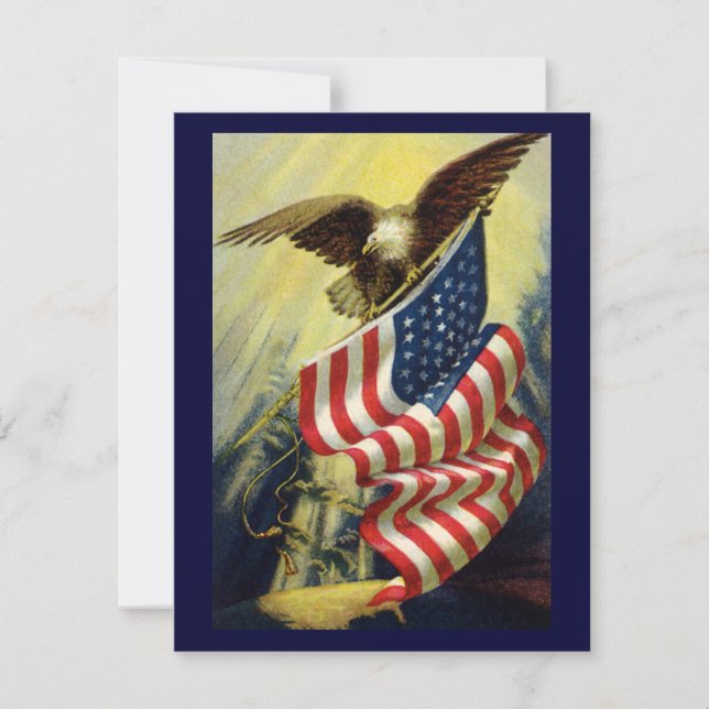 Vintager Patriotismus, Patriotische Adlerflagge (Vorderseite)