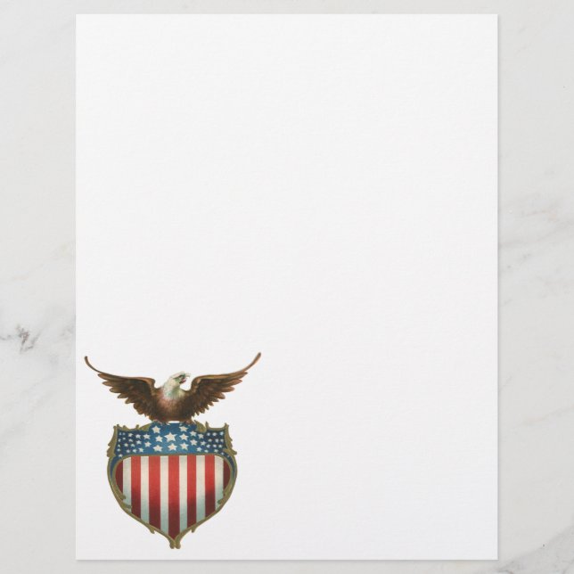 Vintager Patriotismus, Stolzer Adler über amerikan (Vorderseite)