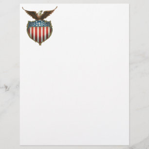 Vintager Patriotismus, Stolzer Adler über amerikan
