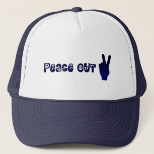Vintager Peace Out Hat Truckerkappe