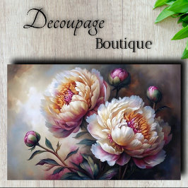 Vintager Peony Garden Traum Blume Seidenpapier