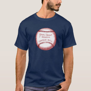 Vintager personalisierter Baseball T-Shirt