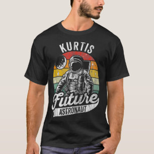 Vintager Personalisierter Kurtis Future Astronaut  T-Shirt