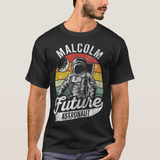 Vintager Personalisierter Malcolm Future Astronaut T-Shirt