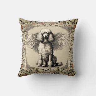 Vintager Personalisierter Poodle Angel Kissen