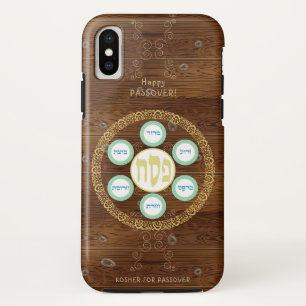 Vintager Pessach Seder Kosher Pesach Holztextur Case-Mate iPhone Hülle