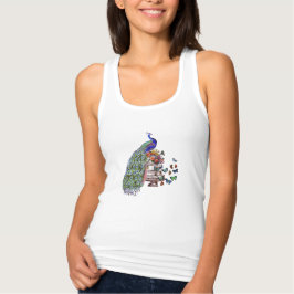 Vintager Pfau auf Käfig T-Shirt