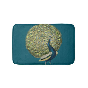 Vintager Pfau Badematte