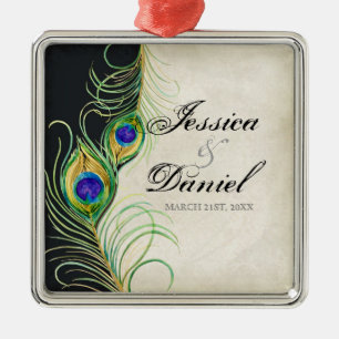 Vintager Pfau & Etchings Weihnachtsschmuck