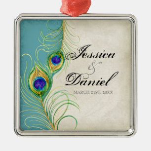 Vintager Pfau & Etchings Weihnachtsschmuck