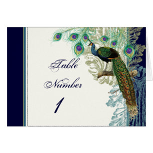 Vintager Pfau, Federn in Aufmachungen - Einladung