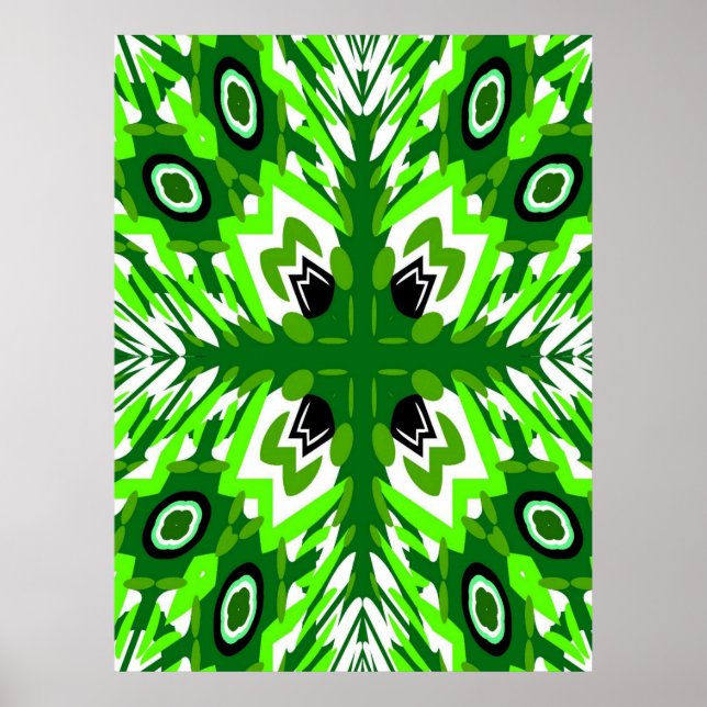 Vintager Pfau Poster (Vorne)