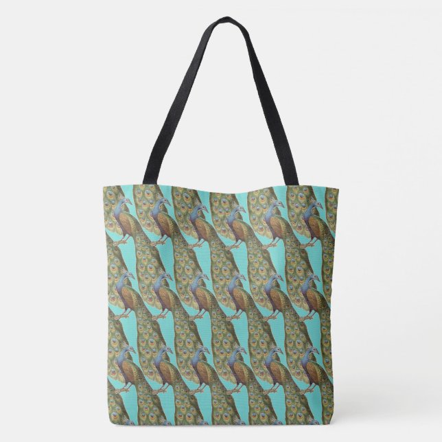 Vintager Pfau Tasche (Rückseite)