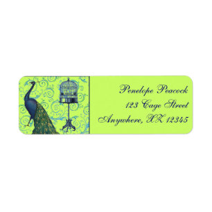 Vintager Pfau und Käfig