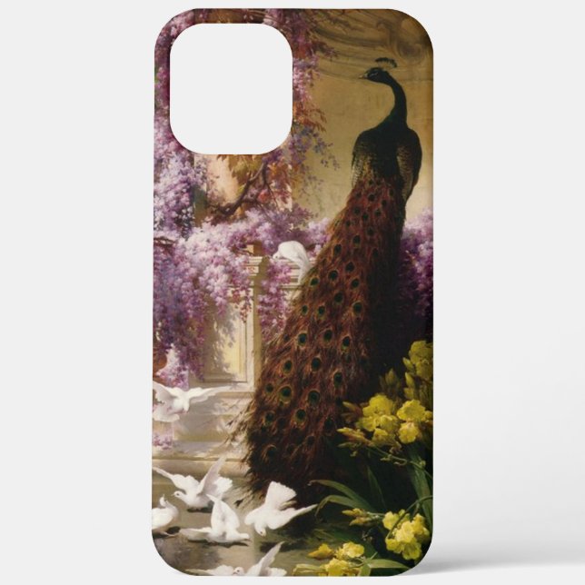 Vintager Pfau & Wisteria Case-Mate iPhone Hülle (Rückseite)