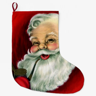 Vintager Pfeife-WeihnachtsStrumpf Sankt Großer Weihnachtsstrumpf