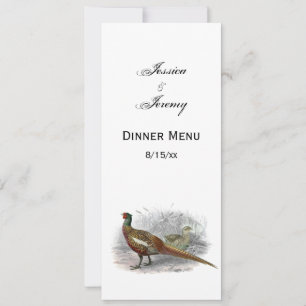 Vintager Pheasant Game Bird Zeichne Farbe #2 Einladung