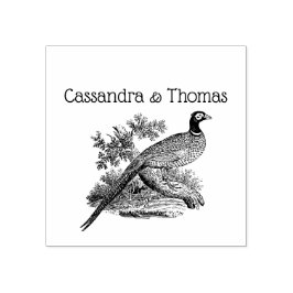 Vintager Pheasant Game Bird Zeichne Gummistempel