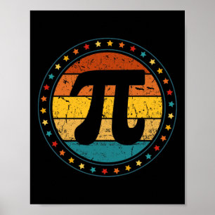 Vintager Pi Day Funny Mathematik Lehrer Happy Pi D Poster