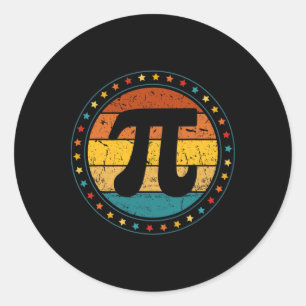 Vintager Pi Day Funny Mathematik Lehrer Happy Pi D Runder Aufkleber