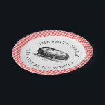 Vintager Picnic-Stil| Schweinegrost| Familie Pappteller<br><div class="desc">Pfiff-Teller für Ihr nächstes Party oder Event mit einem Vintagen Schweinefleisch,  das von Ihren einzigartigen Details gezeichnet wird. Ein großartiges Tischdekor für Ihre Familienveranstaltung.</div>