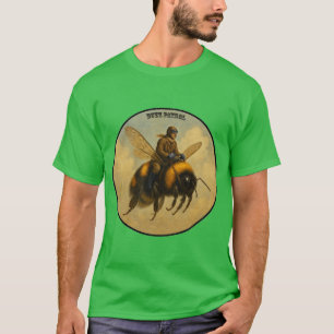 Vintager Pilot, der mit einem Riesenhonigbienen UR T-Shirt