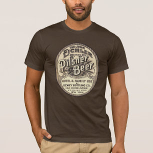 Vintager Pilsner-Bier-Anzeigen-Aufkleber T-Shirt