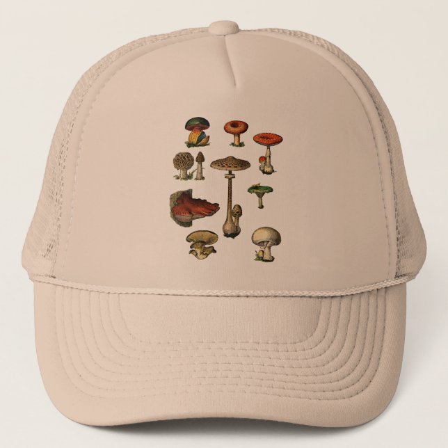 Vintager Pilz-Hut Truckerkappe (Vorderseite)