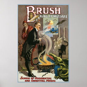 Vintager Pinsel, König der Zauberer 1915 Poster