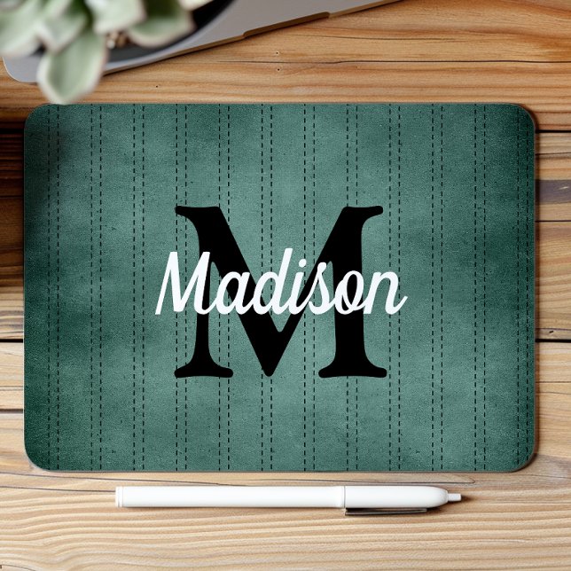 Vintager Pinstrichband-Retro-Monogramm Mousepad (Von Creator hochgeladen)