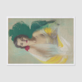 Vintager Pinup Girl  Seidenpapier