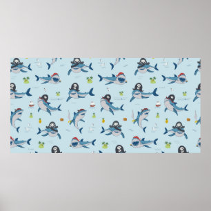 Vintager Piratenhai Poster