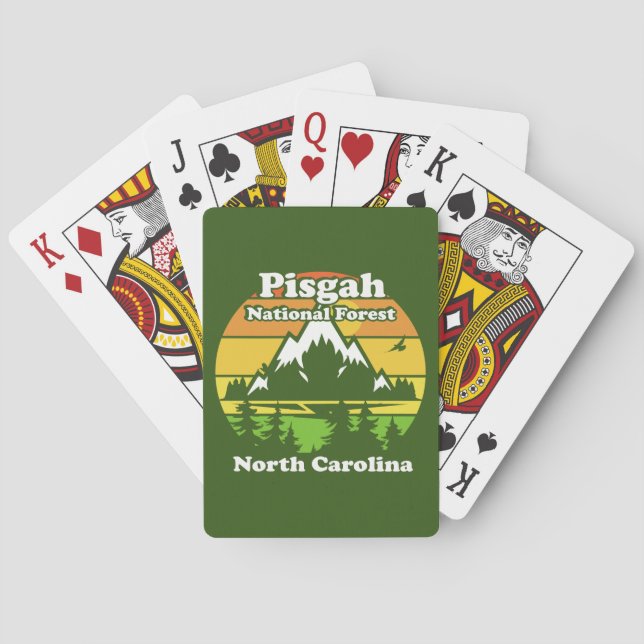 Vintager Pisgah-Nationalwald North Carolina Spielkarten (Rückseite)