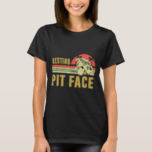 Vintager Pitbull-Ruhestützpunkt Pitbull T-Shirt