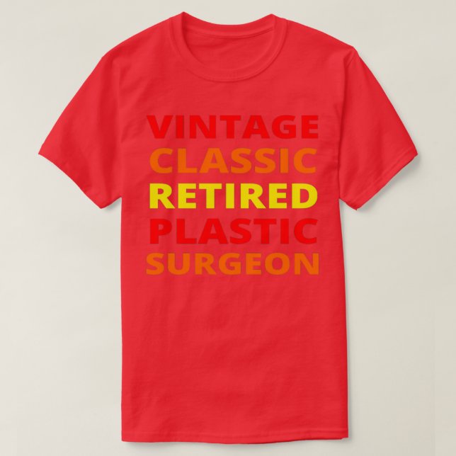 Vintager Plastikchirurg T-Shirt (Design vorne)