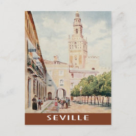Vintager Platz in Sevilla, Spanien Postkarte