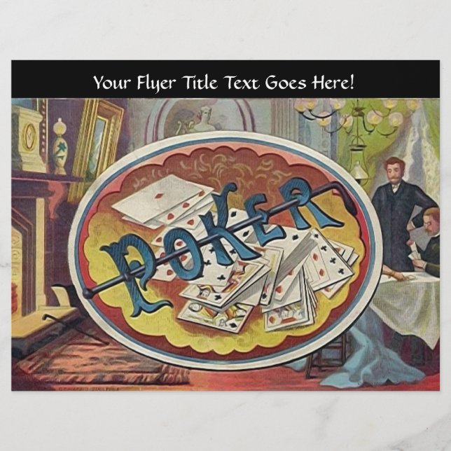 Vintager Poker Mens Raucherzimmer Flyer (Vorne)