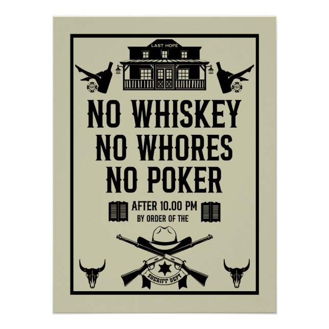 Vintager Poker Poster (Vorderseite)