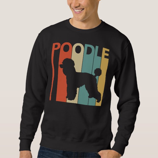 Vintager Poodle Hund Sweatshirt (Vorderseite)