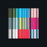 Vintager Pop Art Colorful Stripes Muster #3 Leinwa Leinwanddruck<br><div class="desc">Vintager Pop Art Colorado Muster bemalten Leinwand</div>