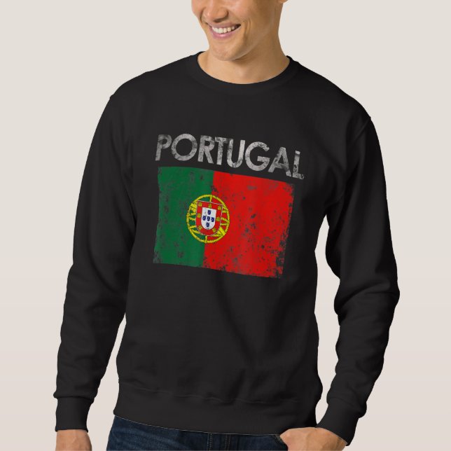 Vintager portugiesischer Flaggenpreis Sweatshirt (Vorderseite)