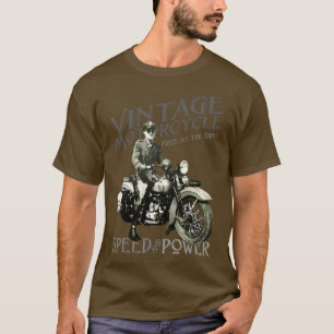Vintager Power für Motorrad T-Shirt