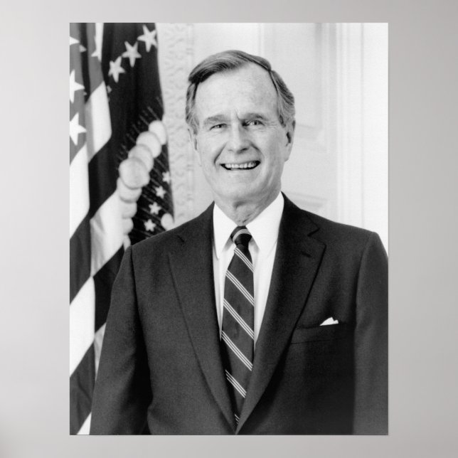 Vintager Präsident George Herbert Walker Bush Poster (Vorne)
