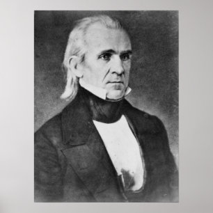 Vintager Präsident James K. Polk Poster