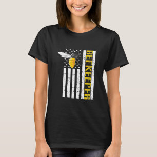 Vintager Pride Beekeeper Flag USA - BienenWhispere T-Shirt