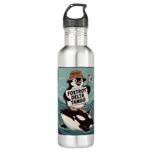 Vintager Protest gegen Penguin-Aktivismus Edelstahlflasche