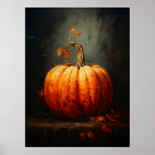 Vintager Pumpkin-Bauernstil Poster